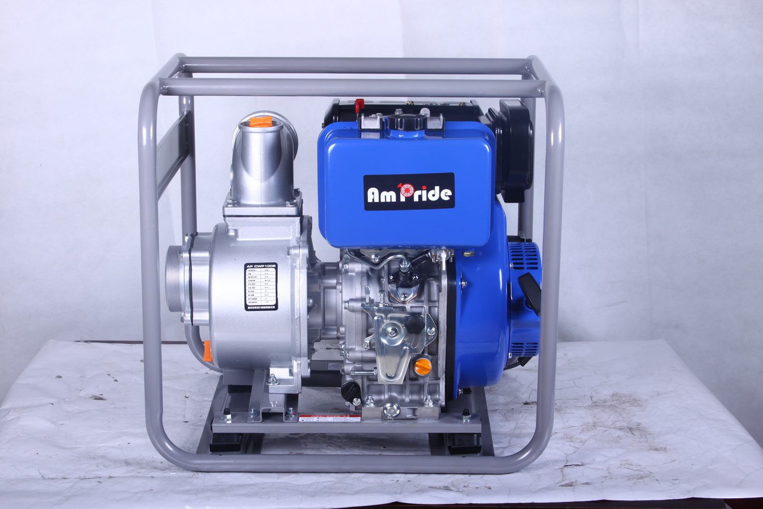 Generator powering a worksite pump